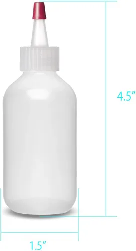 Vista 3 de ljdeals Botellas de plástico de 2 onzas con tapas Yorker, para condimentos, color de cabello, pegamentos, pinturas, manualidades, salsa y mucho