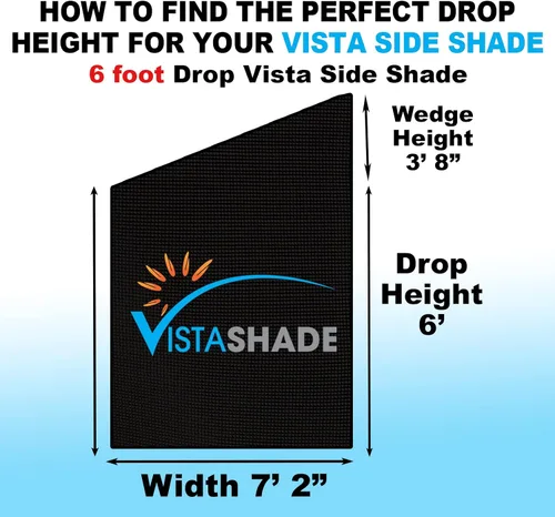 Vista 3 de ShadePro - Toldo lateral Vista - Pantalla de sombra para toldo de RV - Malla solar que bloquea el 87% de la luz solar - El único protector solar