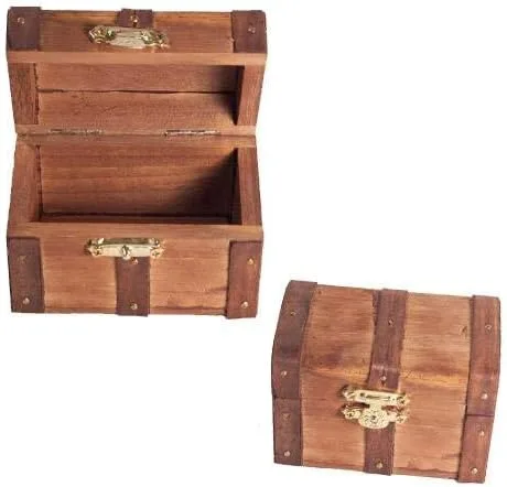 Cofre del tesoro de madera
