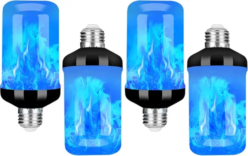 Vista 11 de Y- STOP - Bombillas LED de llama, bombillas de fuego mejoradas con 4 modos y efecto invertido, bombilla parpadeante con base E26 para decoraciones