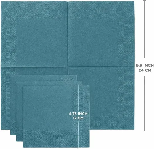 Vista 56 de Servilletas negras para bebidas, servilletas de papel desechables de 3 capas para bar, cóctel, bodas, cumpleaños, fabricadas en la UE, (20 unidades)