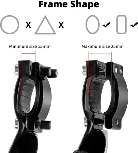 Vista 3 de ROCKBROS Soporte ajustable de aleación de aluminio para bicicletas de montaña y carretera de 22''-28