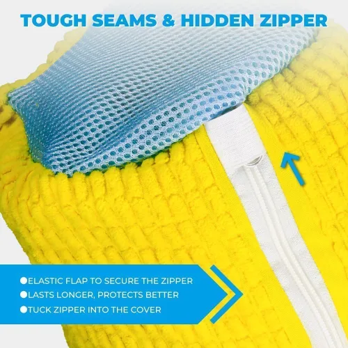 Vista 5 de Bolsa para lavadora de zapatos, bolsa reutilizable para zapatos, bolsa de lavandería de 360 de limpieza profunda con cremallera y ventilación