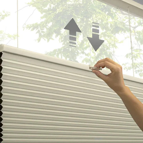 Vista 4 de CHICOLOGY Persianas Celulares, Persianas de Arriba Hacia Abajo, Persianas Personalizadas para Ventanas, Persianas para Ventanas del Hogar, Persianas