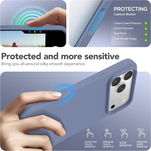 Vista 1926 de GONEZ Funda magnética para iPhone 14, compatible con Magsafe, con protector de pantalla + protector de cámara, forro de microfibra antiarañazos