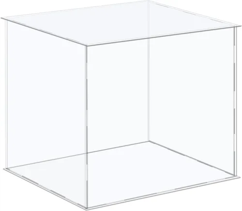 Vista 10 de MECCANIXITY Vitrina de acrílico Caja de plástico Caja de almacenamiento de cubo transparente Ensamble Escaparate 4.3 x 4.3 x 16.1 pulgadas