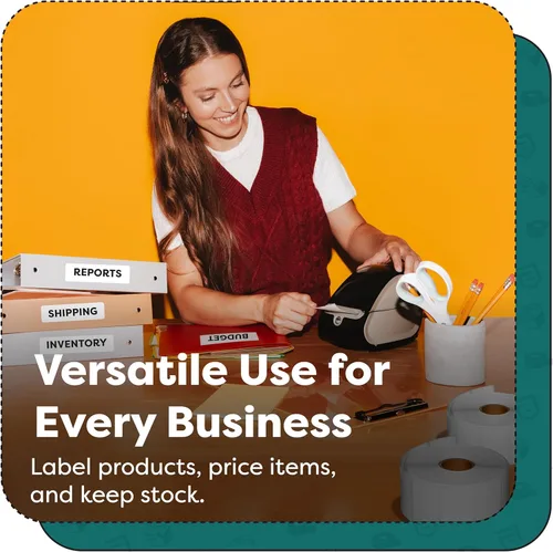 Vista 7 de Aegis Adhesives - Reemplazo para DYMO 30347 (12 rollos, 9000 etiquetas) Etiquetas térmicas directas de código de barras y lomo de libro de 1" x 1