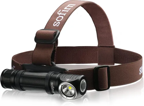 sofirn Linterna frontal recargable HS40 de 2000 lúmenes, linterna de cabeza súper brillante con LED SST40 de 6500 K, resistencia al agua IPX8, tapa