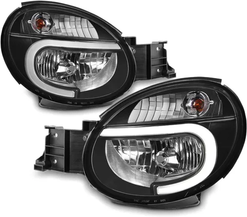 Vista 2 de AKKON - Para Subaru Impreza Outback 2002 2003/RS/TS/WRX (tipo halógeno) LED DRL Negro Faros Par