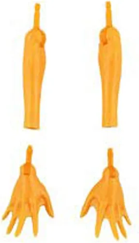 Piezas de repuesto para Monster High Great Scarrier Reef Glowsome Ghoulfish Toralei Doll DHH36 - Brazos y manos de repuesto naranja