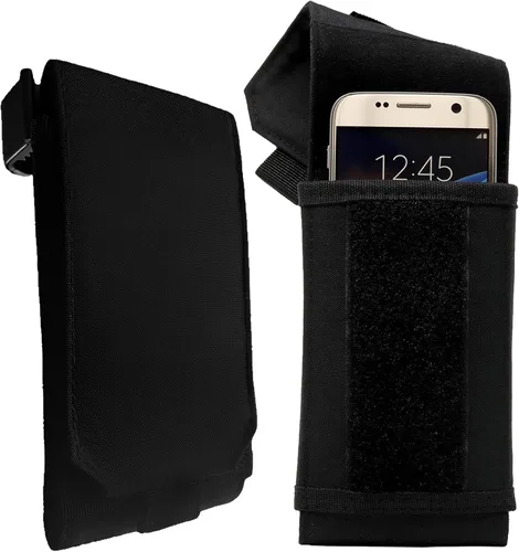 Phone Holster with Clip - Hook Loop Nylon Cellphone Holster Compact Pouch, Backpack Shoulder Strap Accessory - Multifunctional StrapPack Pouches for
