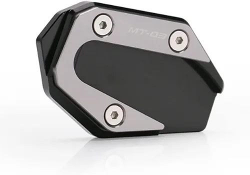 Vista 4 de Soporte de pie para motocicleta, ampliador lateral, soporte de extensión compatible con Yamaha MT03 MT-03 2014-2019 (negro)