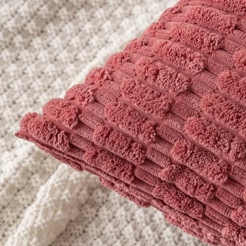 Vista 54 de MIULEE- Juego de 2 fundas de pana suave para cojín; diseño a rayas estilo bohemio, moderno, rural; decoración costera p/verano, hogar, sala de Azul