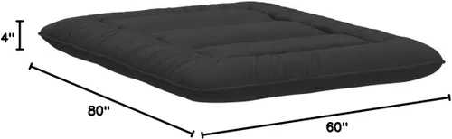 Vista 208 de Colchón futón japonés de piso gris constelación, de piso tatami, portátil, para acampar, para niños, sofá cama plegable enrollable con protector