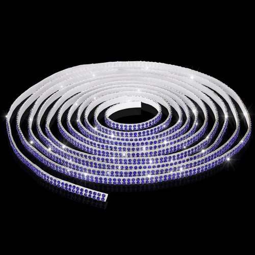 Vista 15 de Kingdder Moldura Brillante para Auto de 16.4 Pies Autoadhesiva con Cristales de Strass Brillantes Accesorios de Interior y Exterior de Auto