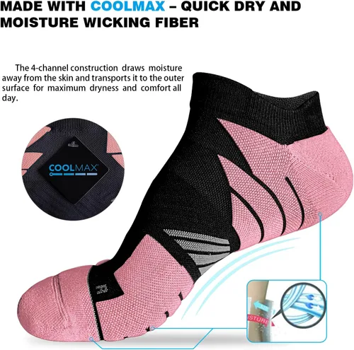Vista 2 de Calcetines Coolmax deportivos antiampollas que absorben las ampollas, sin costuras, antiolor