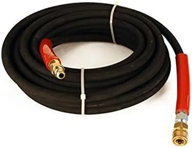 6000 PSI NEGRO 2 Wire Braid Pressure Washer Hose 50' w/Acopladores
