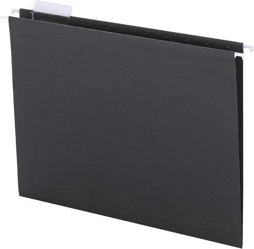 Vista 2 de Smead 64062 Carpetas colgantes 1/5 corte 11 puntos Stock Letter Negro 25/Caja