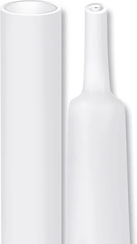 Vista 19 de XHF Tubo termorretráctil blanco impermeable de 1/4 de pulgada 3:1 con certificación UL, 20 pies, cable de alambre de grado marino, sellado