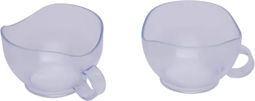 Vista 7 de Dispensador de cereales doble de montaje en pared de 3 litros, dispensadores de alimentos de doble control, recipiente de almacenamiento de plateado