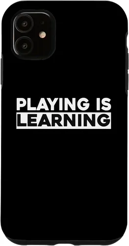 Vista 5 de iPhone 15 Playing Is Learning Groovy Funny Early Childhood Education Case