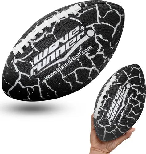 Vista 11 de Wave Runner Grip It - Balón de Fútbol Americano Impermeable de Tamaño Junior, Tamaño 9.25, Duradero y Doble Cordón, Perfecto para Accesorios