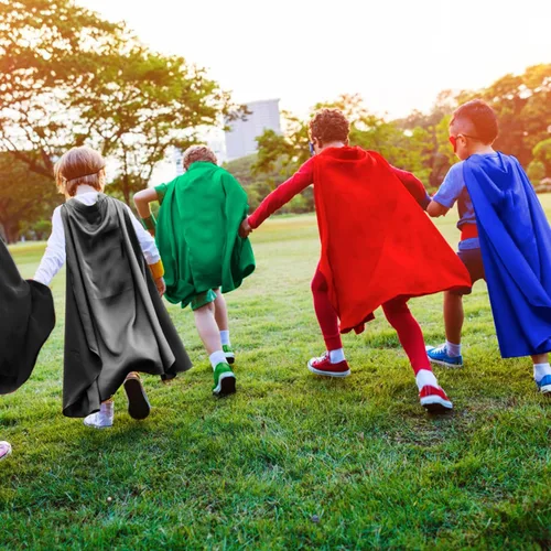 Vista 6 de Capa de disfraz para niños, capa de superhéroe con máscara y cintura, disfraces de Halloween y disfraces de fiesta