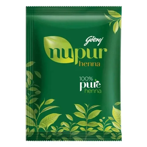 Godrej Nupur Henna Natural Mehndi para el color del cabello con bondad de 9 hierbas 4.23 oz x 3 paquetes