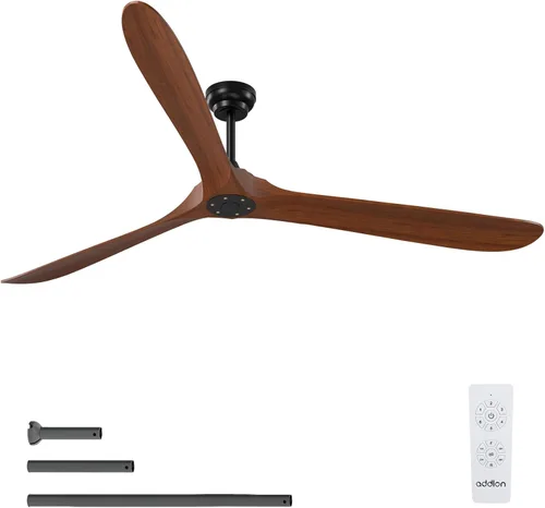 Vista 11 de addlon Ventiladores de techo de 42 pulgadas con luces y control remoto, reversibles, 3 cuchillas de madera, 6 velocidades, regulables 3CCT