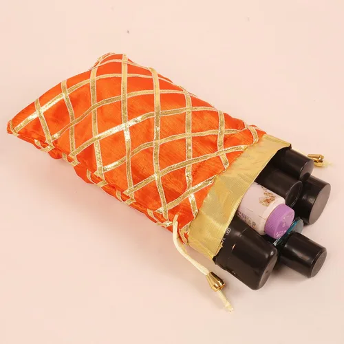 Vista 3 de Indtresor Bolso de noche de brocado hecho a mano con cuentas, regalo de boda para mujer.