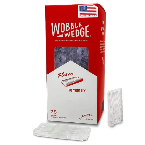 Vista 10 de Wobble Wedges Cuñas de plástico flexibles, cuñas de nivelación para mejoras del hogar, niveladores de muebles, mesa e inodoro para nivelación