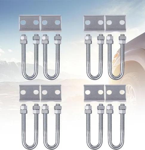Vista 5 de Juego de 8 abrazaderas ajustables para resortes helicoidales para nivelar y bajar - Juego de estabilización de resorte helicoidal