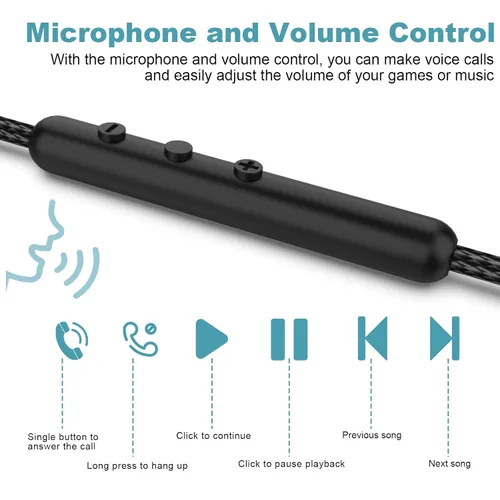 Vista 3 de Cable de micrófono QC35 compatible con Bose QC25, QC35, QC35 II, QC45, OE2, SoundLink, SoundTrue, para auriculares JBL Tune 710BT, 660NC, 760NC