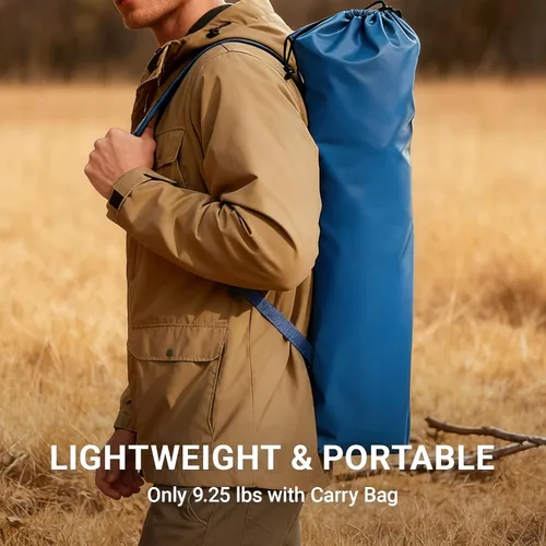 Vista 9 de Portal 32" Oversized Camping Chair, Foldable Heavy Duty 350 lb Padded Ergonomic Seat for Big & Tall Adults, Pinch-Free Extra Wide Design Featuring