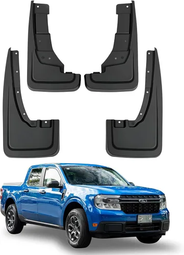 Vista 10 de Tecoom Guardabarros para Chevy Colorado/GMC Canyon Sin Flares 2015-2022 Guardabarros Protectores contra Salpicaduras Delanteros y Traseros Negro