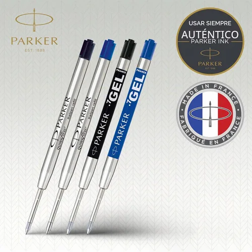Vista 2 de Parker Jotter London - Paquete de descubrimiento de recambios para bolígrafo y gel: 3 recambios Quinkflow para bolígrafos y 3 recambios Quink Gel