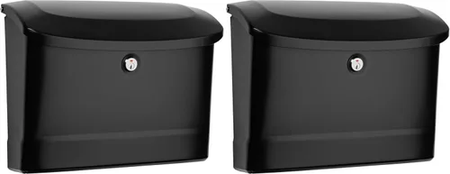 Architectural Mailboxes Princeton™ Buzón de pared para exterior, buzón mediano de acero galvanizado de metal con cerradura y caja para llaves, color