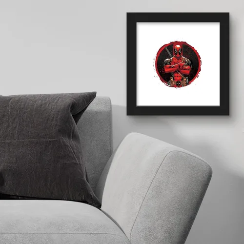Vista 4 de Trends International Gallery Pops Marvel Comics Deadpool - Póster de pared con insignia de brazos cruzados, 12 x 12 pulgadas, versión enmarcada