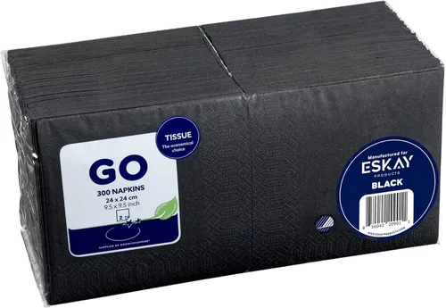 Vista 98 de Servilletas negras para bebidas, servilletas de papel desechables de 3 capas para bar, cóctel, bodas, cumpleaños, fabricadas en la UE, (20 unidades)