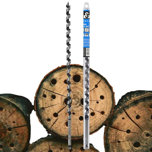 Vista 39 de SOMADA Broca de taladro de 1-1/2 pulgadas x 6-1/2 pulgadas para madera, vástago hexagonal de cambio rápido de 1/4 pulgadas, broca larga de tres