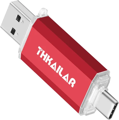 Vista 8 de Thkailar Unidad flash USB C de 32 GB Fat32 OTG de alta velocidad para almacenar datos, USB 3.1, unidad de pulgar C Jump Drive, compatible