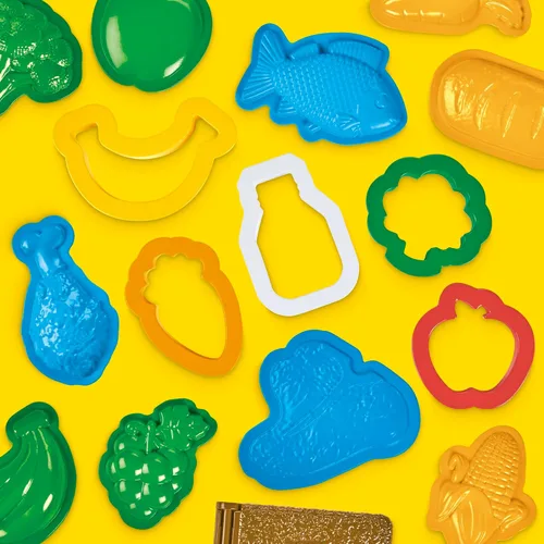 Vista 8 de Play-Doh Juguete de caja registradora, 23 accesorios de comida para jugar, artes y manualidades para niños 3+ (exclusivo de Amazon)