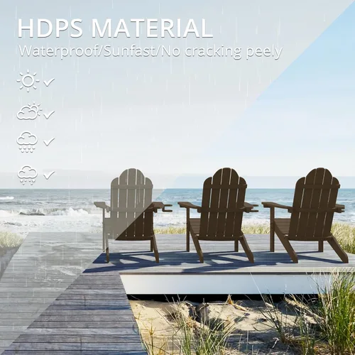 Vista 59 de LUE BONA HDPS Sillas Adirondack de 2, Silla para Hoguera al Aire Libre, Resistente a la Intemperie con Portavasos, Silla Moderna de Plástico