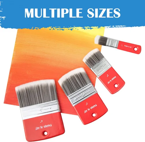 Vista 5 de Falling in Art Pincel Filbert Paddle, Pincel de Escala para Pinturas al Óleo y Acrílico, 4 Pulgadas