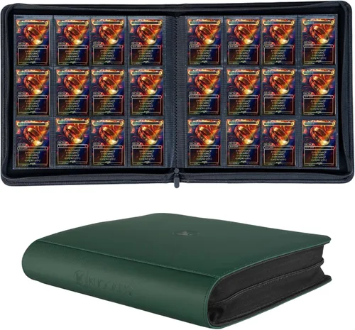 Vista 18 de Carpeta de tarjetas intercambiables de 2000 bolsillos, 20 bolsillos compatible con MTG, tarjetas deportivas y otras tarjetas de intercambio de Negro