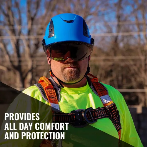 Vista 5 de Malta Dynamics APEX ANSI Z89.1 - Casco de seguridad tipo 1 para construcción con viseras complementarias