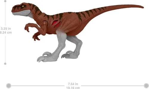 Vista 5 de Jurassic World Dominion Extreme Damage Atrociraptor Dinosaur Action Figure Black