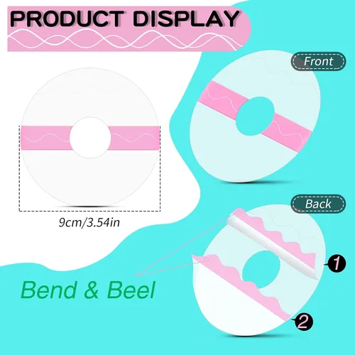 Vista 4 de 60 parches adhesivos transparentes impermeables para ducha, protectores de sensor CGM, cinta adhesiva transparente precortada con agujero