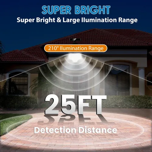 Vista 3 de Kasonic Solar Outdoor Motion Sensor Lights, 6500K Super Bright, 2000LM Security Lights With 3 Modes, IP65 Waterproof Flood Lights for Garage, Yard