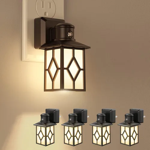 Vista 26 de L LOHAS LED Luz nocturna, [2 luces nocturnas + 1 control remoto], cambio de Vintage luz blanca